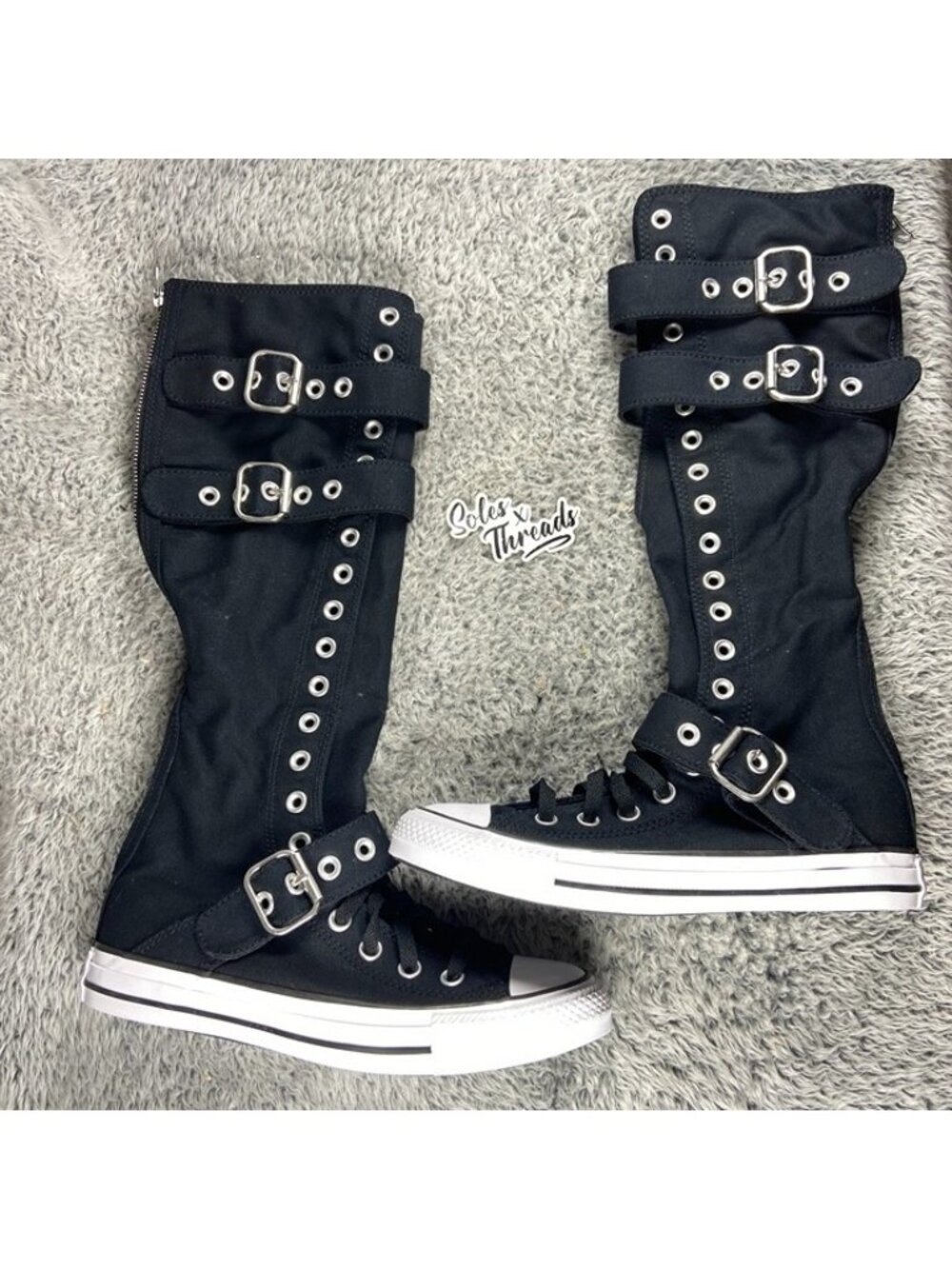 Converse Chuck Taylor All-Star XX-Hi Straps & Buckles Size 7 Women Black A14873C